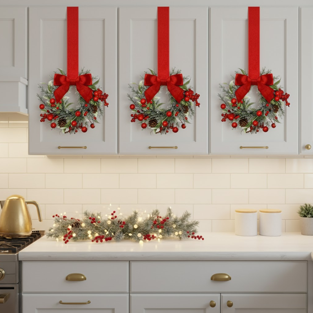 Mini Weihnachtskränze  (1 Set=2 Stück)