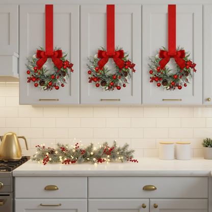 Mini Weihnachtskränze  (1 Set=2 Stück)