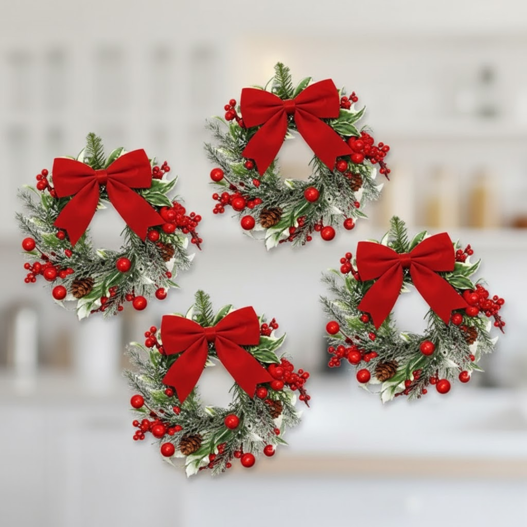 Mini Weihnachtskränze  (1 Set=2 Stück)