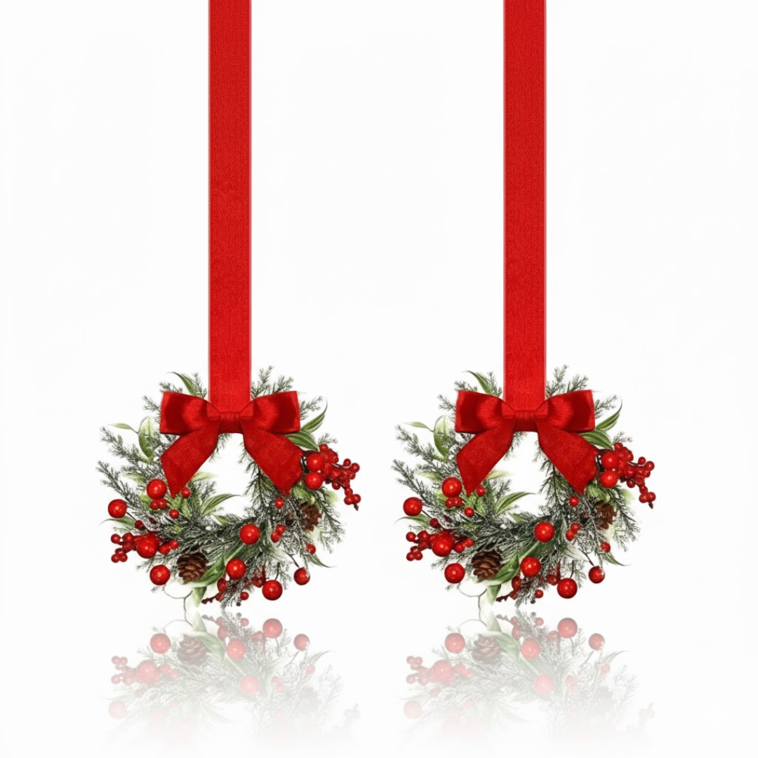 Mini Weihnachtskränze  (1 Set=2 Stück)