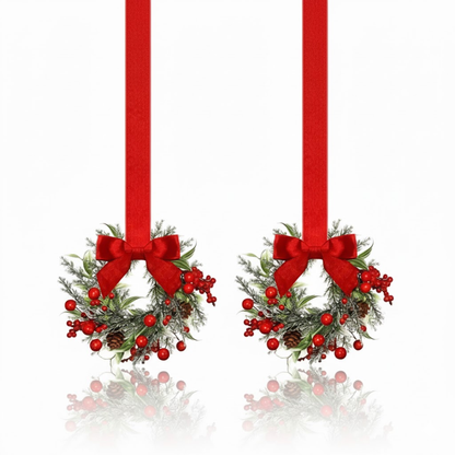 Mini Weihnachtskränze  (1 Set=2 Stück)