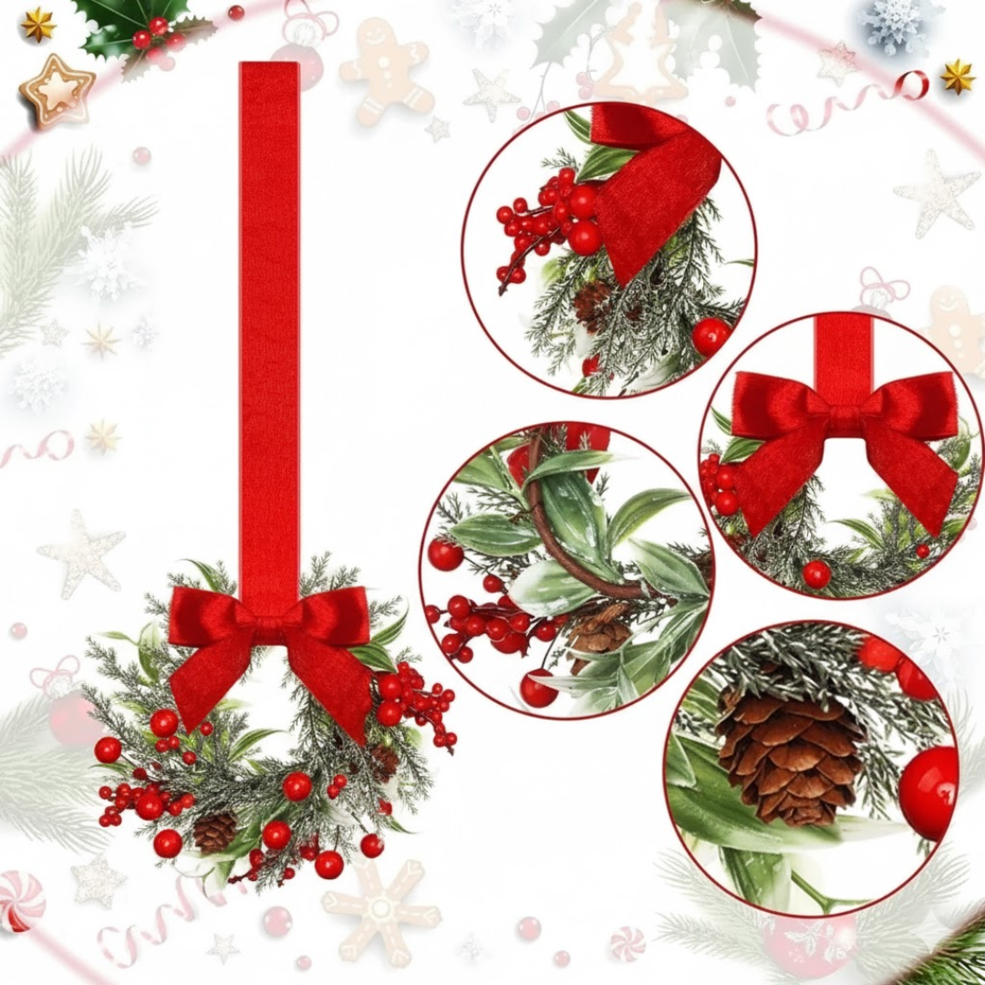 Mini Weihnachtskränze  (1 Set=2 Stück)