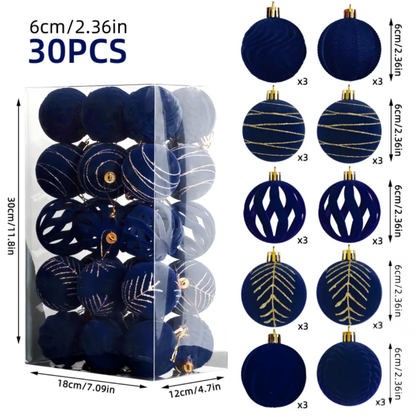 Velvet Weinachts Kugeln (1Set=30stück)